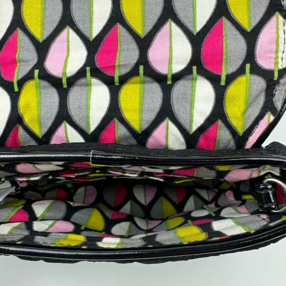 Vera Bradley Quilted Chain Strap Shoulder Crossbody Handbag Classic Black Purse